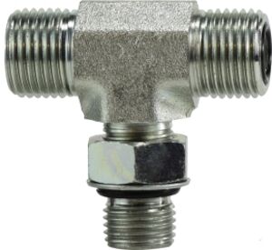 10MFF-10MFF-10MB 5/8" Male Flat Face O-Ring to 5/8" Male Flat Face O-Ring to 5/8" Male Boss O-Ring Tee