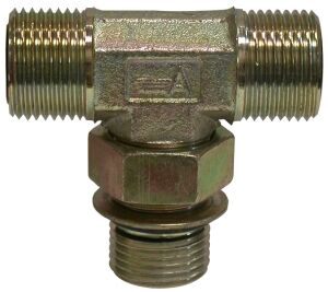 10MFFOR-TEE 5/8" Male Flat Face O-Ring Tee