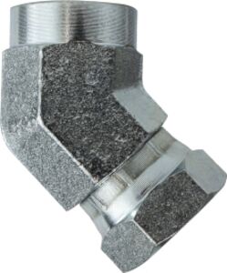 12FP-12FPX45 3/4" Female NPTF Pipe to 3/4" Female NPSM Swivel 45° Coupler