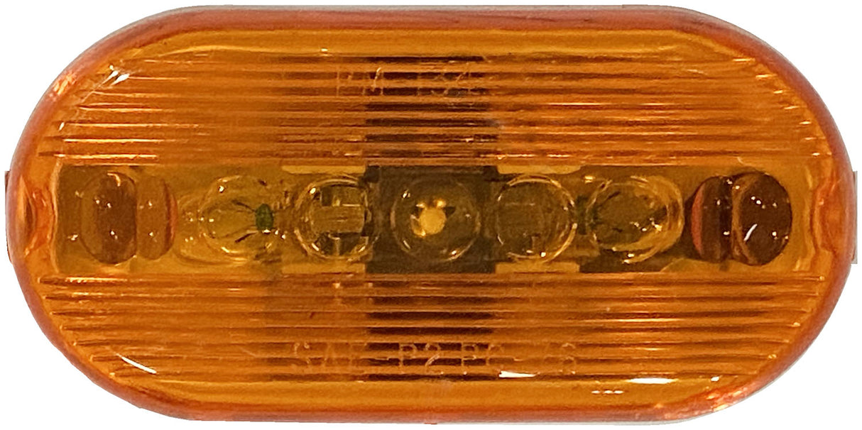 V135A Oval PC-Rated Clearance/Side Marker Light; amber; Viz Pack