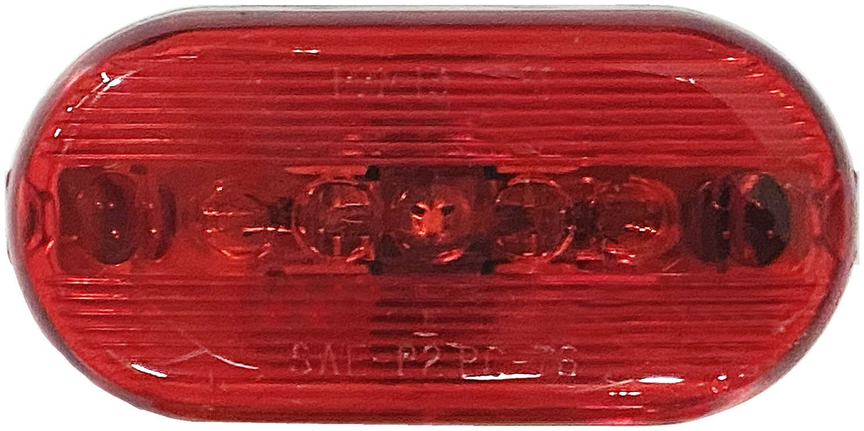 V135R Oval PC-Rated Clearance/Side Marker Light; red; Viz Pack