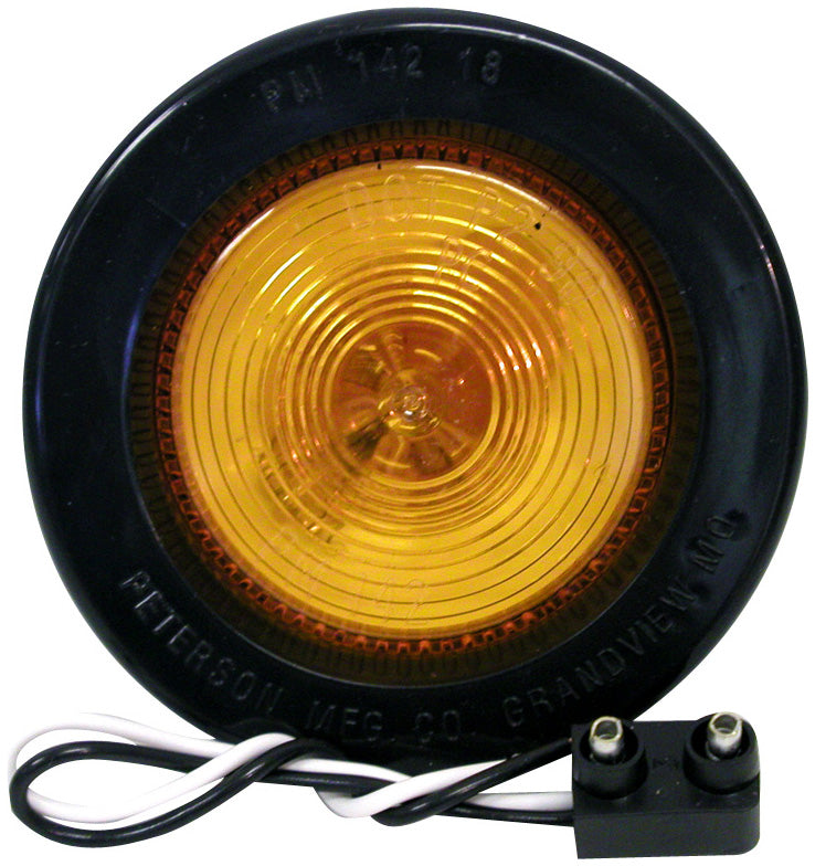 V142KA 2.5 inch Round PC-Rated Clearance/Side Marker Light; amber kit; Viz Pack