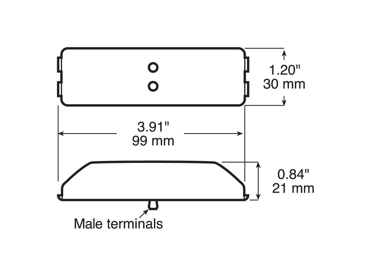 154A PC-Rated Clearance/Side Marker Light; amber; poly bag