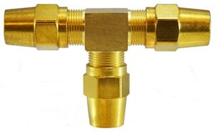 164X8 1/2 Brass Air Brake Compression Union Tee - Copper Tubing