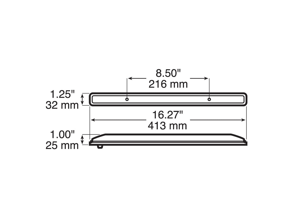 V169-3R Identification Light Bar; red stripped + ring; Viz Pack