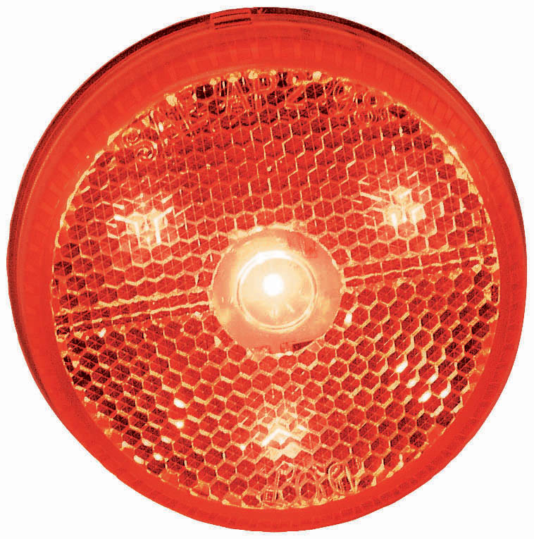 173R 2 1/2 inch Clearance/Marker w/ Reflex; red; poly bag