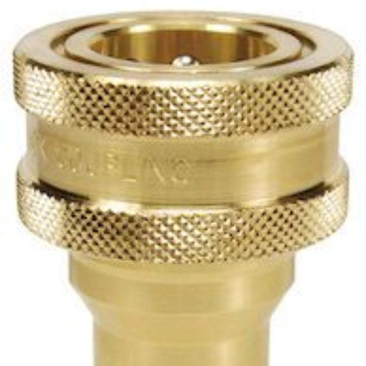 2HF2-B 1/4 IN ISO B Socket x 1/4-18 NPTF with Female Threads - Brass