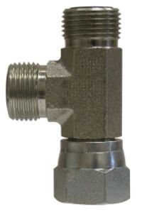 24MFF-24FFORX-24MFF 1-1/2" Male Flat Face O-Ring to 1-1/2" Female Flat Face O-Ring Swivel to 1-1/2" Male Flat Face O-Ring Tee