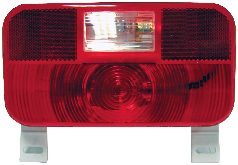 V25924 RV Combination Rear Light With Reflex; red w/ lic. light, brkt, back-up; Viz Pack