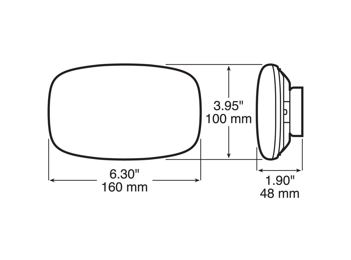 V316MA Battery-Operated Hazard Light w/ Magnetic Mount; amber; Viz Pack