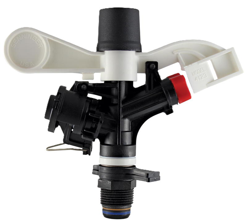 Senninger 23° Part Circle Impact Sprinkler 3⁄4" M NPT plastic swivel (including nozzles) - 40 Series