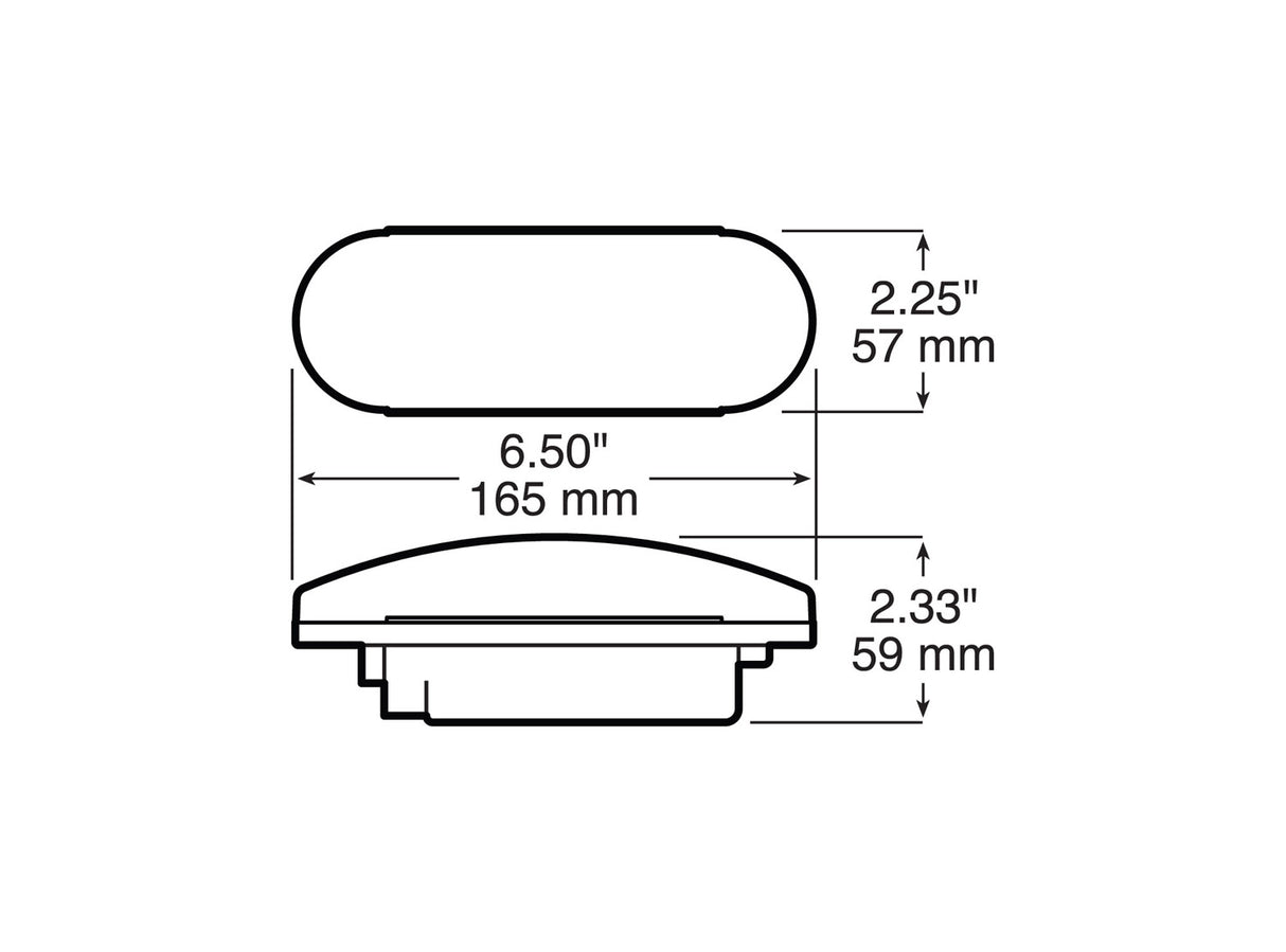 421R Sealed Oval Grommet Mount Stop / Turn / Tail Light; red; poly bag
