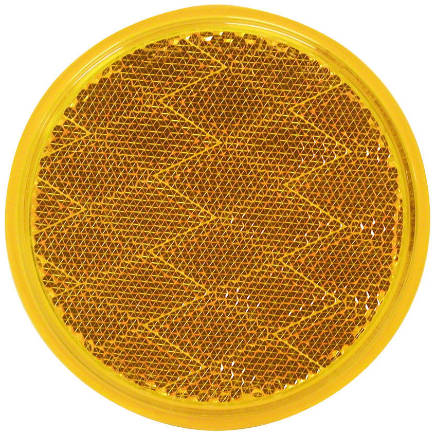 V475A Round Quick-Mount Reflector; amber; Viz Pack