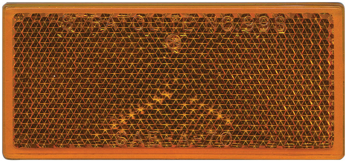 V483A Rectangular Quick-Mount Reflector; amber; Viz Pack