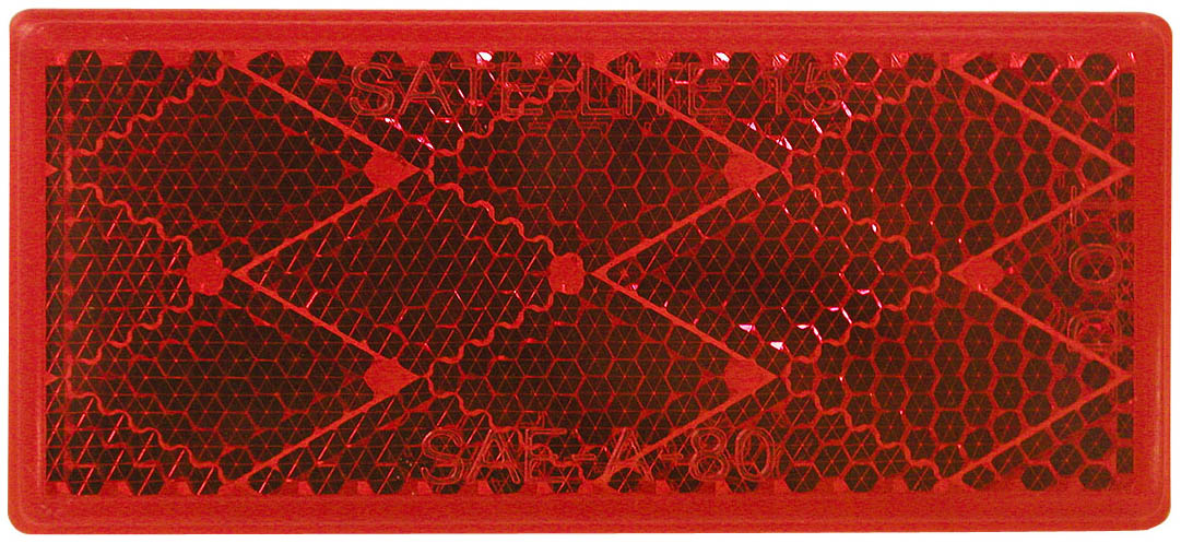 V483R Rectangular Quick-Mount Reflector; red; Viz Pack