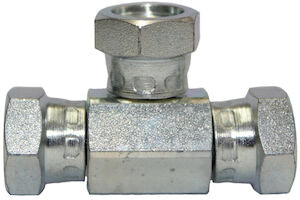 4FBSPPX-TEE - 1/4" Female British Parallel Pipe Swivel Tee