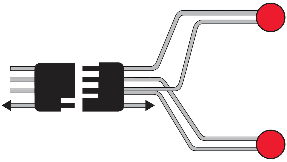 V5425Y Split Trailer Harness Kit; complete kit; Viz Pack
