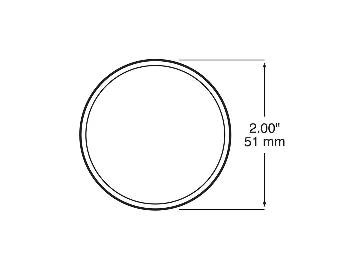 V600 Round Blind-Spot Mirror; 2 inch diameter; Viz Pack