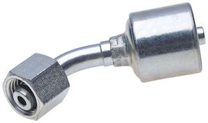 6G-10FDLORX45 Gates MegaCrimp Hydraulic Couplings Female DIN 24° Cone Swivel Light Series With O-Ring 45° Bent Tube