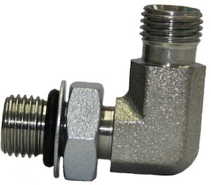 8MBSPPOR-8MBSPP90 - 1/2" Male British Parallel Pipe O-Ring to 1/2" Male British Parallel Pipe 90° O-Ring