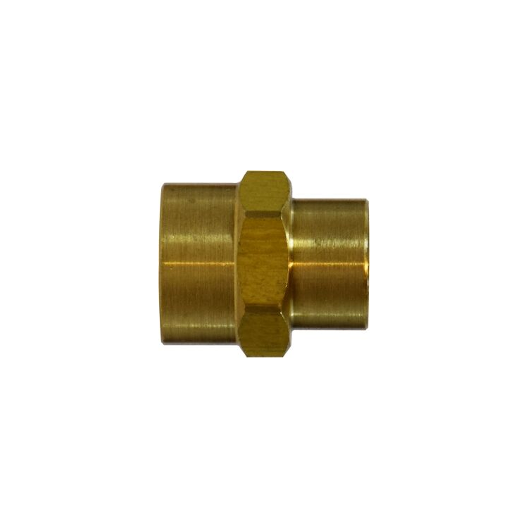 3300X6X4 3/8" Brass Female NPTF x 1/4" Female NPTF Reducer Coupling