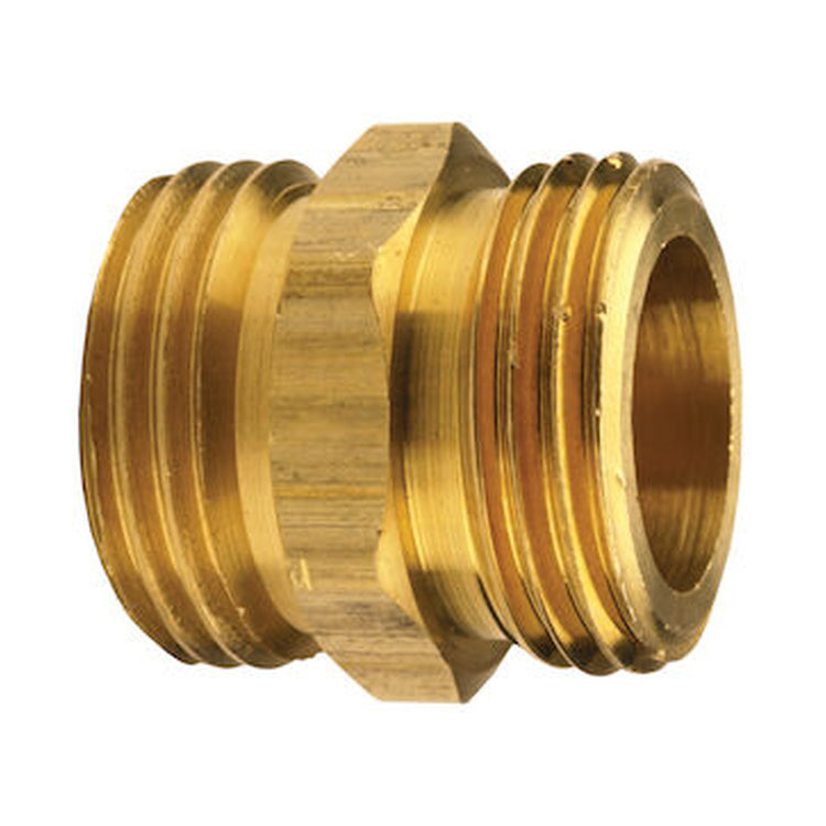12MGH-12MGH 3/4" Brass Male Garden Hose x 3/4" Male Garden Hose