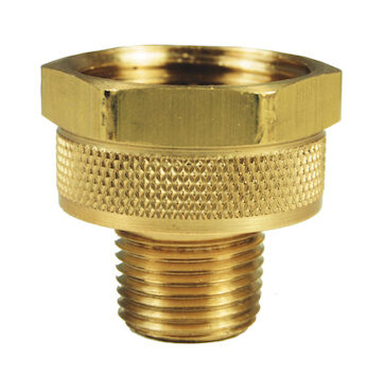 8MP-12FGH 1/2" Brass Male NPTF x 3/4" Female Garden Hose Rigid