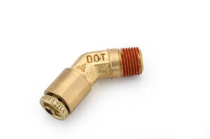 PTC-DOT-54X6X8 Brass 3/8 PTC - 1/2 Male NPT Rigid 45 DOT