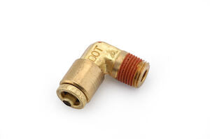 PTC-DOT-69X4 Brass 1/4 PTC - 1/8 Male NPT Rigid 90 DOT