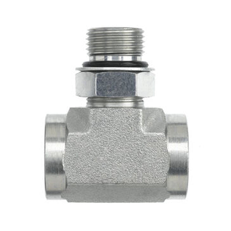 12FB-12FB-12MB 3/4" Female O-Ring Boss₁ x 3/4" Female O-Ring Boss₂ x 3/4" Male Adjustable O-Ring Boss₃ Tee