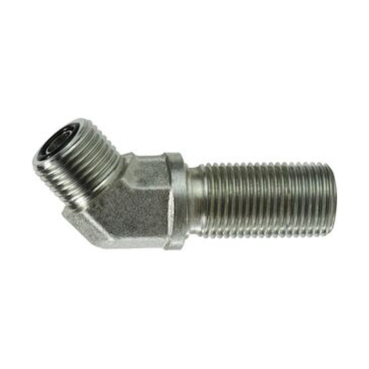 6MFFOR-BLKHD-45 3/8" Male Flat Face O-Ring to 45° Bulkhead