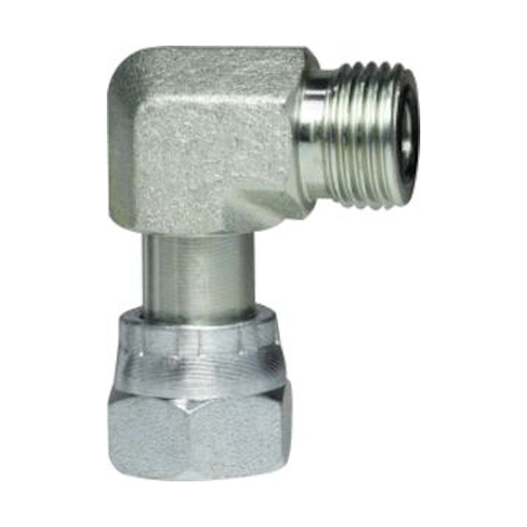 8MFFOR-8FFORX90 1/2" Male Flat Face O-Ring to 1/2" Female Flat Face O-Ring Swivel 90° Elbow