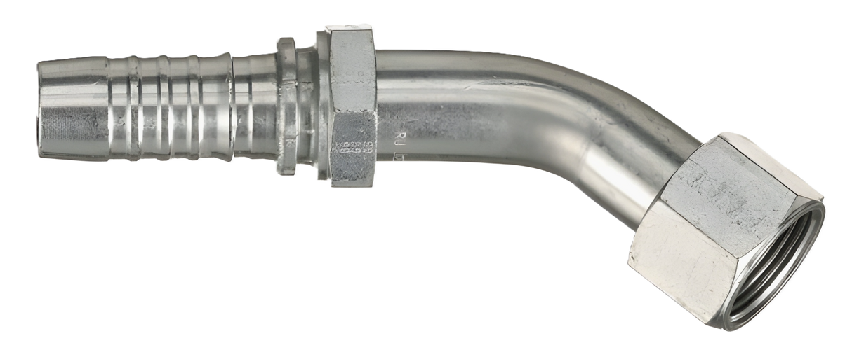 12GS-16FJX45S Gates GlobalSpiral GS Couplings Female JIC 37° Flare Swivel 45° Bent Tube