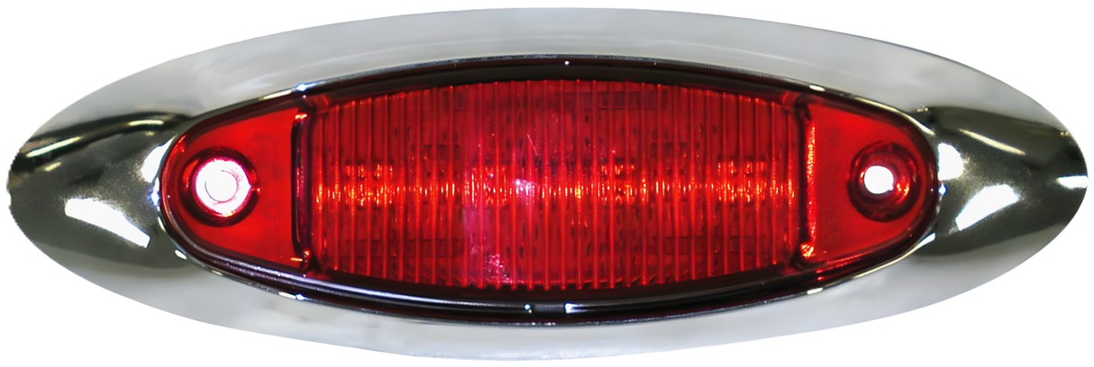 V178XR Oval Surface-Mount Clearance/Side Marker Light, 12 Volt; red kit w/ bezel; Viz Pack