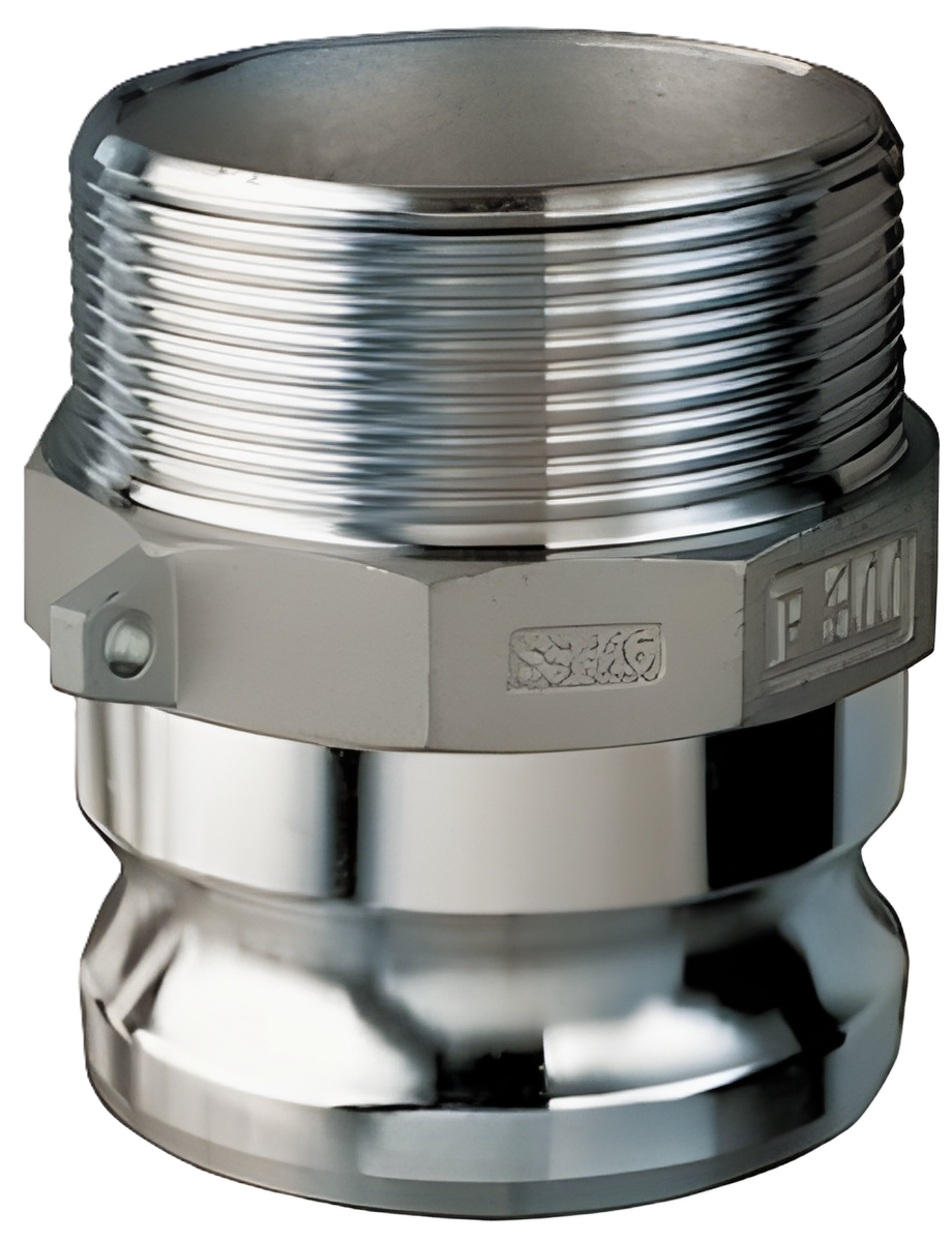 SS-1-1/2-F 1-1/2 Type F Cam and Groove Male x 1-1/2 Male NPT-Stainless Steel
