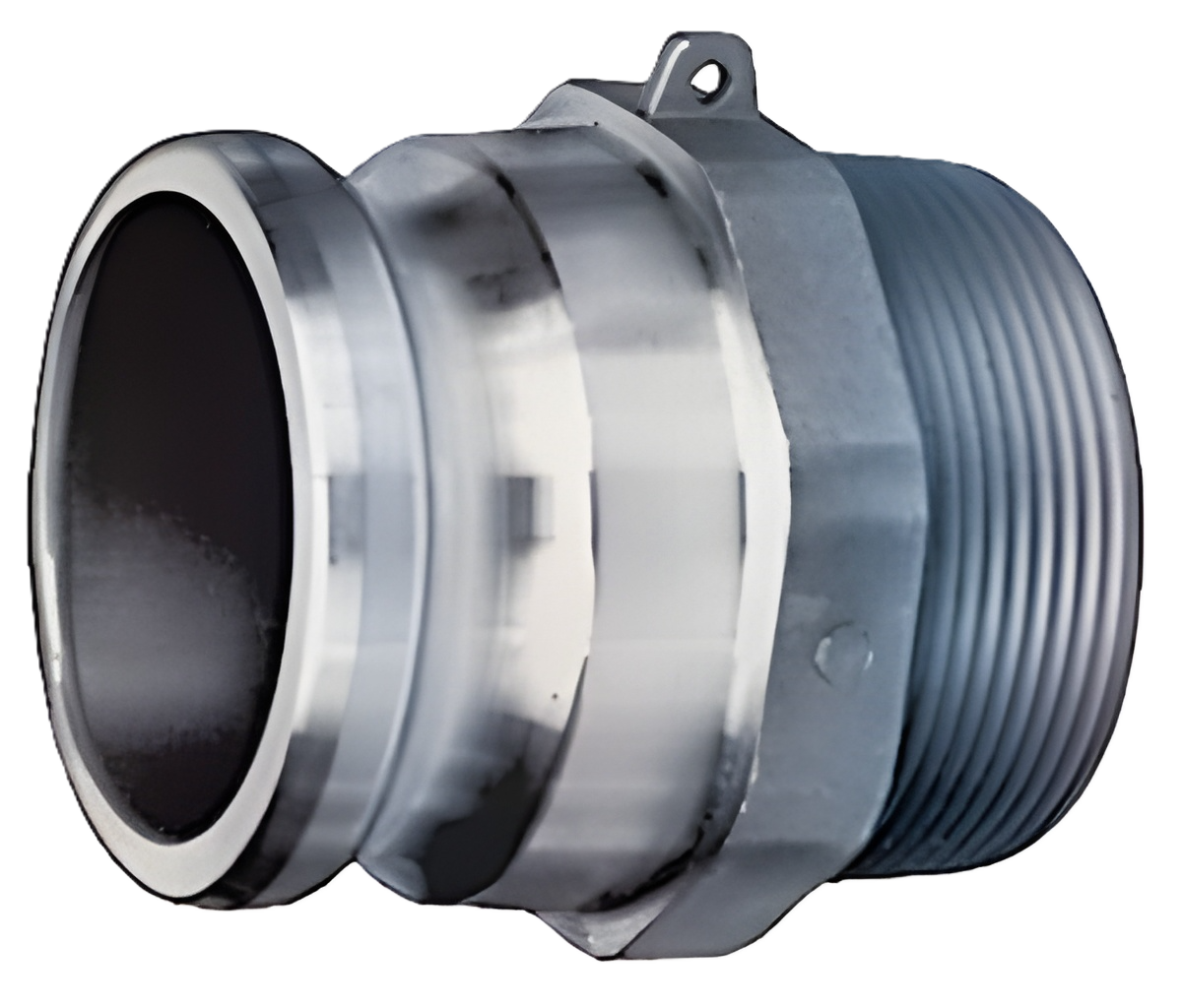 AL-1-1/2-F - 1-1/2 Type F Cam and Groove Male x 1-1/2 Male NPT-Aluminum