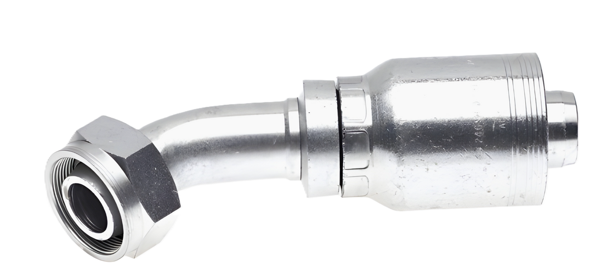 24GSM-38FDHORX45 1-1/2 GlobalSpiral MAX x 52-2.0 MM Female DIN Heavy Swivel 45