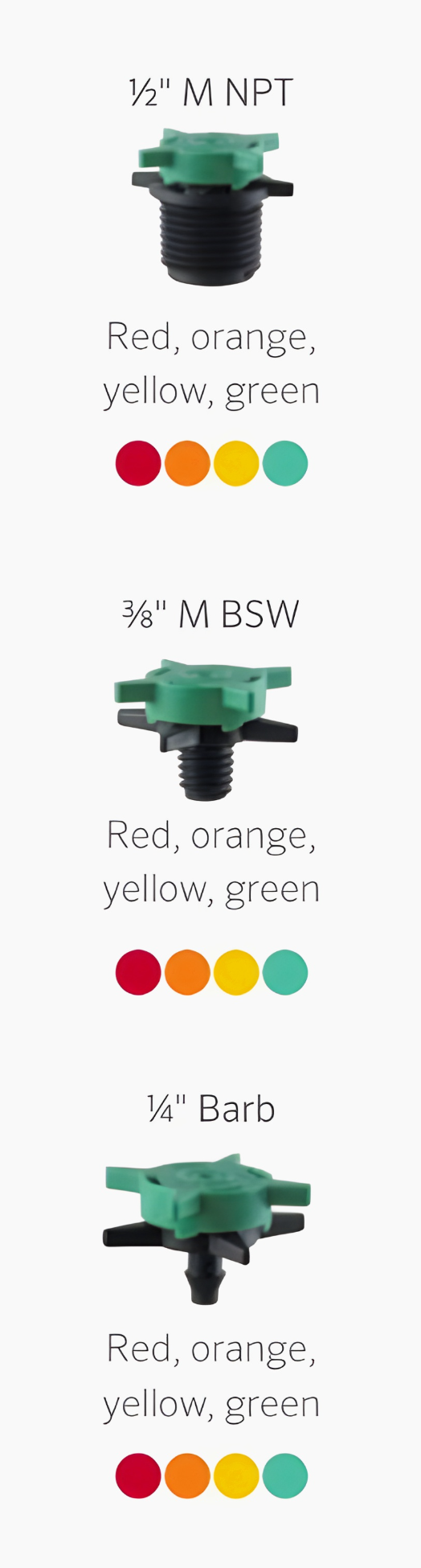 Senninger Mister Upright Model ¼" Barb