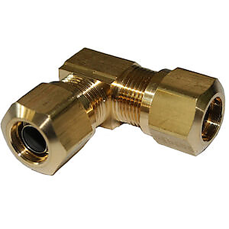 1465X4 1/4 Brass Air Brake Compression Union Elbow 90