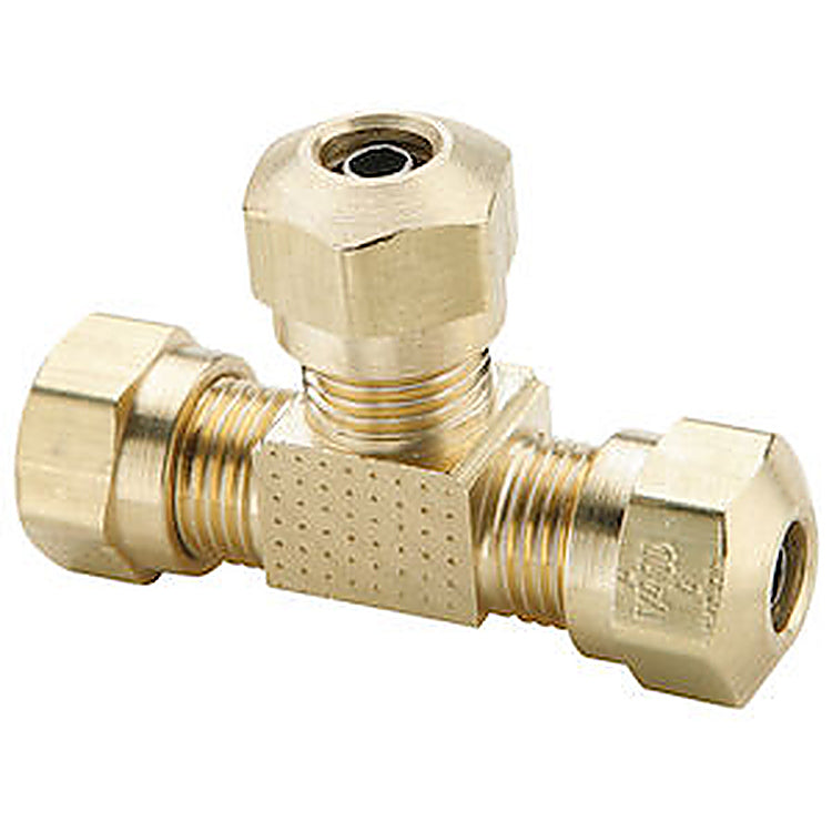 1464X8 1/2 Brass Air Brake Compression Union Tee