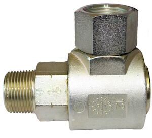 Female NPTF Swivel Nut to Male NPTF Continuous 90 Swivel