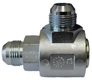 Male JIC to Male NPT Continuous 90 Swivel
