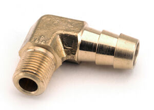 Brass Hose Barb to NPT 90 Male Pipe