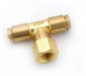 Push To Connect DOT - Push to Connect DOT - Female NPTF Rigid Brass Branch Tee DOT - Nylon Tubing