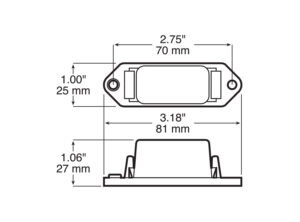 V107WA Mini-Lite Clearance/Side Marker; amber; Viz Pack