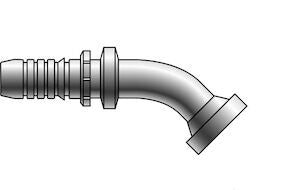 10GS-12FL45M Gates 5/8 GlobalSpiral x 3/4 Code 61 Flange 45