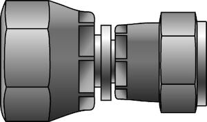 12FBSPPX-12FJX - 3/4" Female British Parallel Pipe Swivel to 3/4" Female JIC Swivel