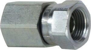 12FP-8FPX 3/4" Female NPTF Pipe to 1/2" Female NPSM Swivel Coupler