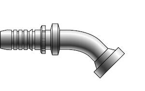 12GS-12FLC45-035 Gates 3/4 GlobalSpiral x 3/4 Caterpillar Style Flange 45