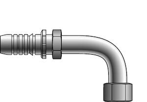 12GS-12FMX90-058 Gates GlobalSpiral GS Couplings Female MegaSeal Swivel 90° Bent Tube